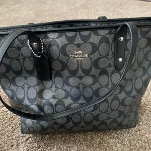 Black/Grey Coach tote bag